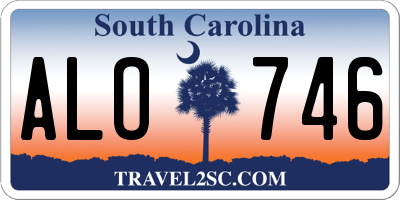 SC license plate ALO746