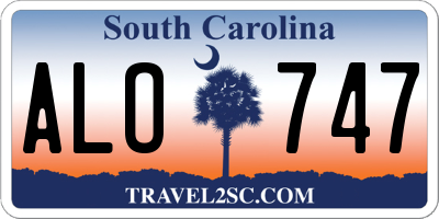 SC license plate ALO747