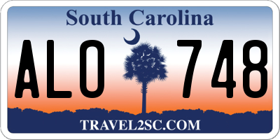 SC license plate ALO748