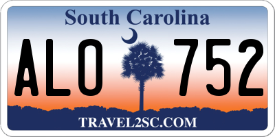 SC license plate ALO752