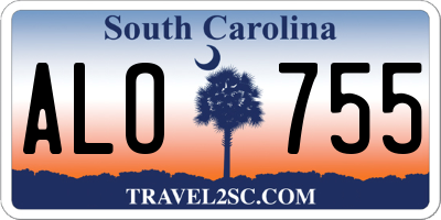 SC license plate ALO755