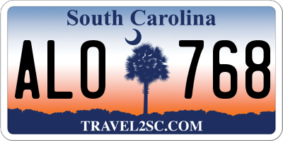 SC license plate ALO768