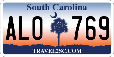 SC license plate ALO769