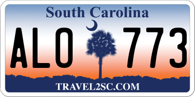SC license plate ALO773