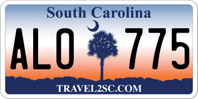SC license plate ALO775
