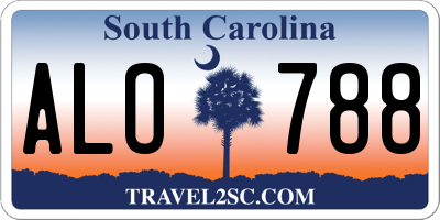 SC license plate ALO788