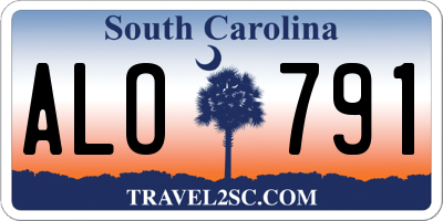 SC license plate ALO791
