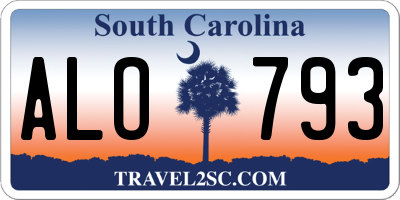 SC license plate ALO793