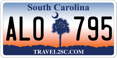 SC license plate ALO795