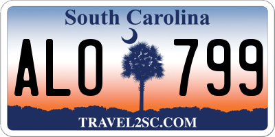 SC license plate ALO799
