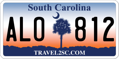 SC license plate ALO812