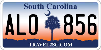 SC license plate ALO856