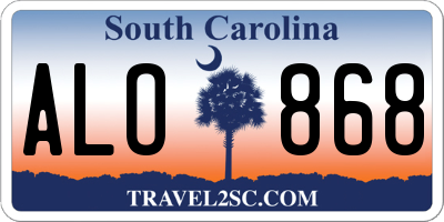 SC license plate ALO868
