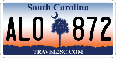 SC license plate ALO872