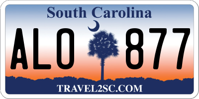 SC license plate ALO877