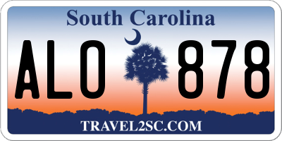 SC license plate ALO878