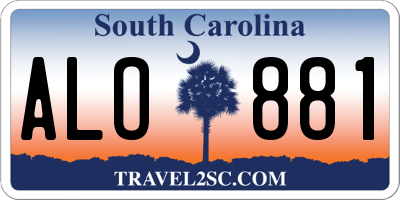 SC license plate ALO881