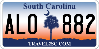 SC license plate ALO882