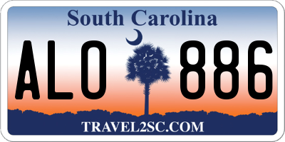 SC license plate ALO886