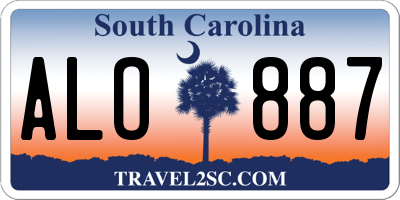 SC license plate ALO887