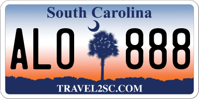 SC license plate ALO888