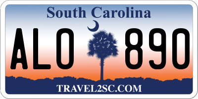 SC license plate ALO890