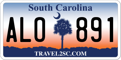 SC license plate ALO891