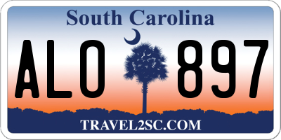 SC license plate ALO897