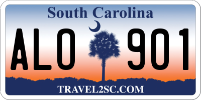 SC license plate ALO901