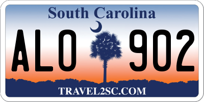 SC license plate ALO902