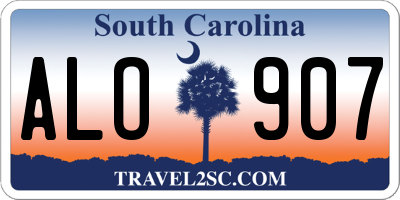 SC license plate ALO907