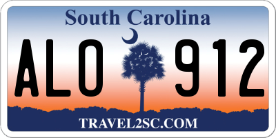 SC license plate ALO912