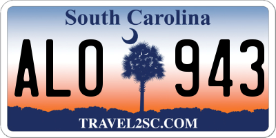 SC license plate ALO943