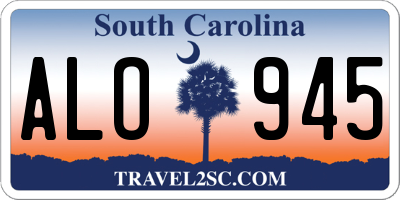 SC license plate ALO945