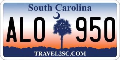 SC license plate ALO950