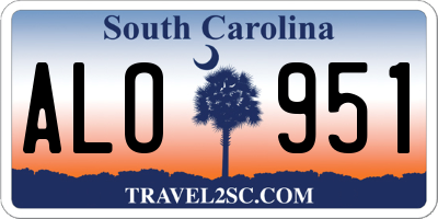 SC license plate ALO951