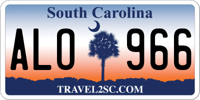 SC license plate ALO966