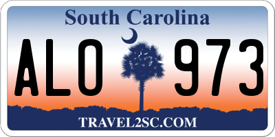 SC license plate ALO973