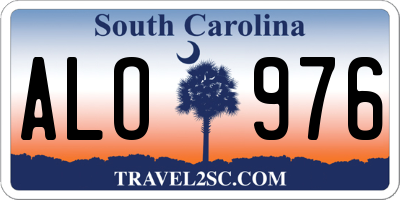 SC license plate ALO976