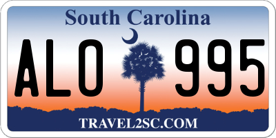 SC license plate ALO995