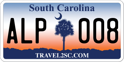 SC license plate ALP008