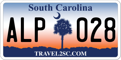SC license plate ALP028