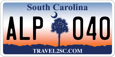 SC license plate ALP040
