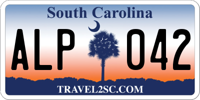 SC license plate ALP042