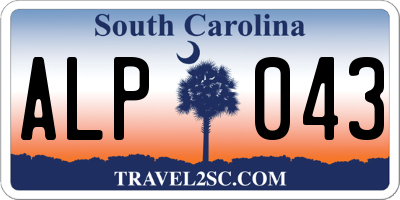 SC license plate ALP043