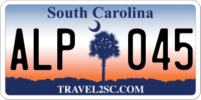 SC license plate ALP045