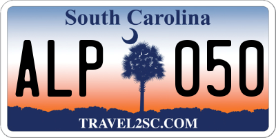SC license plate ALP050
