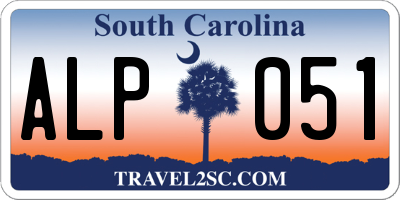 SC license plate ALP051