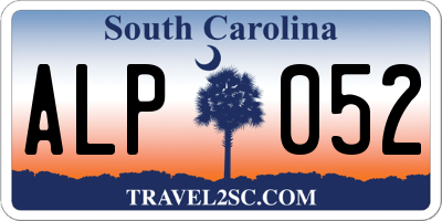 SC license plate ALP052