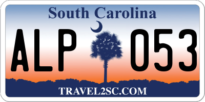SC license plate ALP053